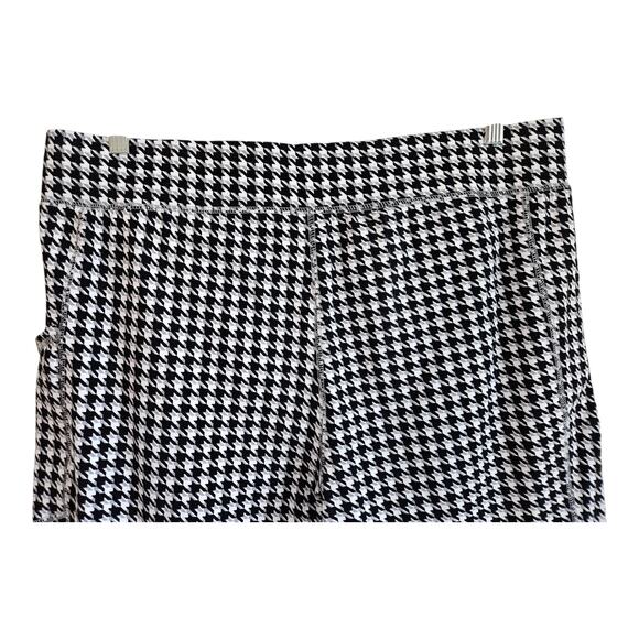 DENIM & CO Women's XL Pants Leggings Houndstooth Black White Gray Ankle Stretch - Picture 2 of 8